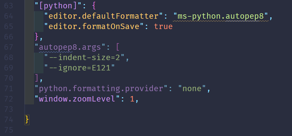 VsCode Python代码格式化autopep8 设置2个空格悬挂缩进问题